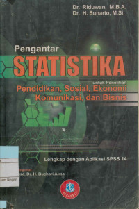 Image of Pengantar Statistika : untuk Penelitian,Pendidikan,Sosial,Ekonomi Komunikasi,dan Bisnis