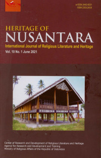 Image of Heritage of Nusantara : International jaurnal of religious literature and haritage