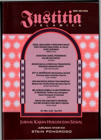 Image of Justitia ISLAMICA : Jurnal Kajian Hukum dan Sosial = Jurusan Syariah STAIN PONOROGO