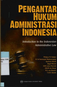Image of Pengantar hukum administrasi Indonesia : Introduction to the Indonesian administrative law