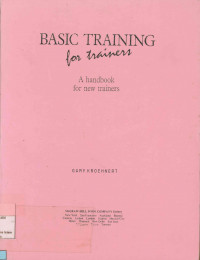 Image of Basic training for trainers : A handbook for new  trainers