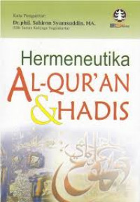 Image of Hermeneutika Al-Qur'an & Hadis