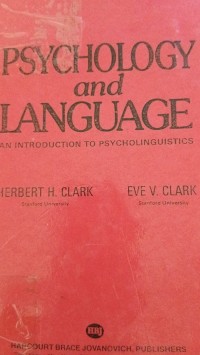 Image of Psychology and Language an Introduction to psycholinguistics