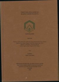 Image of Takut Dalam AL-Qur'an (Kajian tafsir Maudu'i)