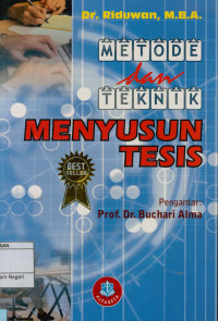 Image of Metode dan teknik menyusun tesis