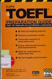 Image of Cliffs Toefl Preparation Guide : Test of English as a Foreign Language